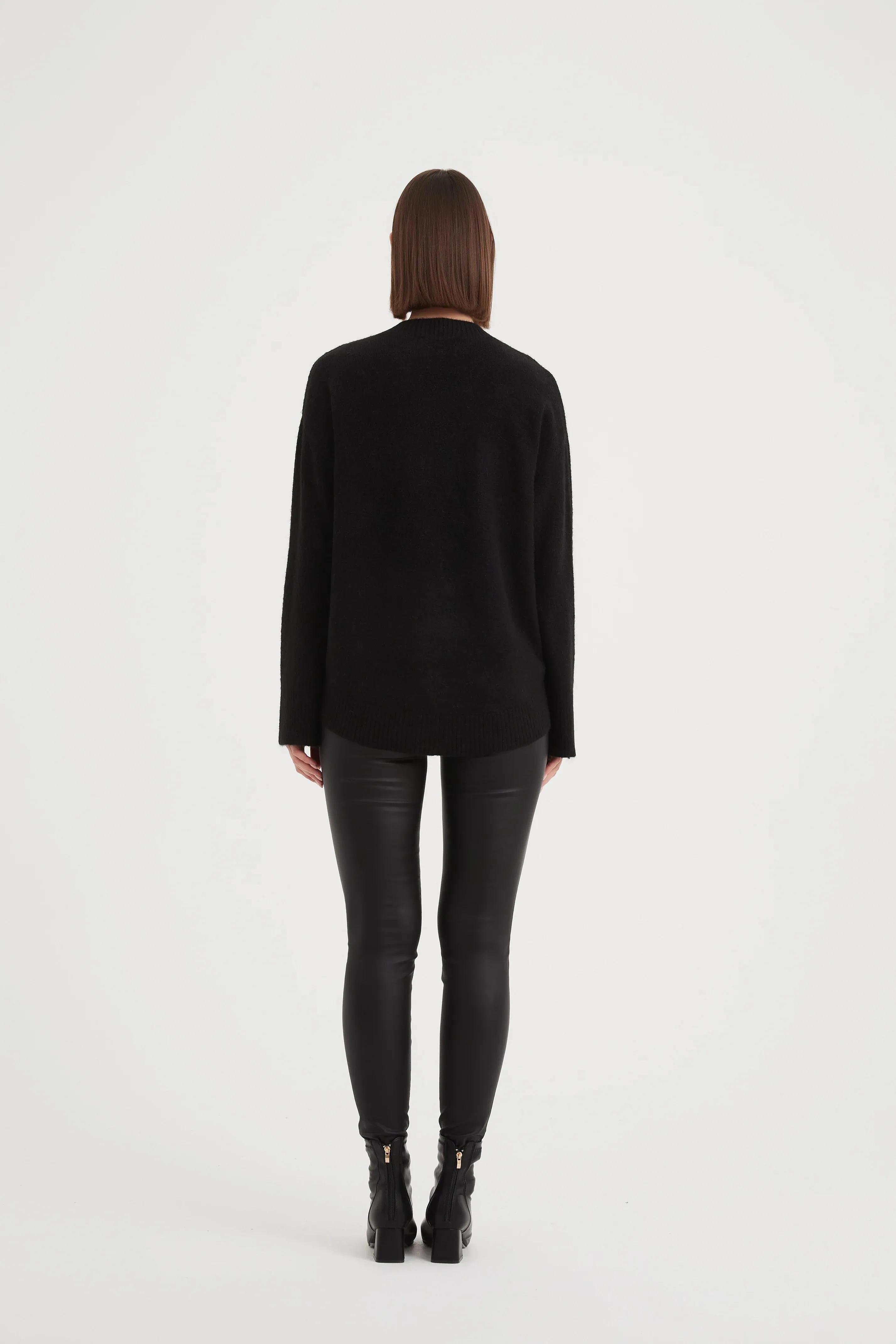 Basic Knit Sweater Black