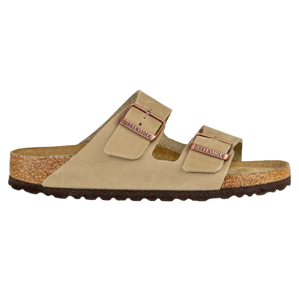 Birkenstock Arizona Oiled Nubuck Leather Unisex Slide Sandals