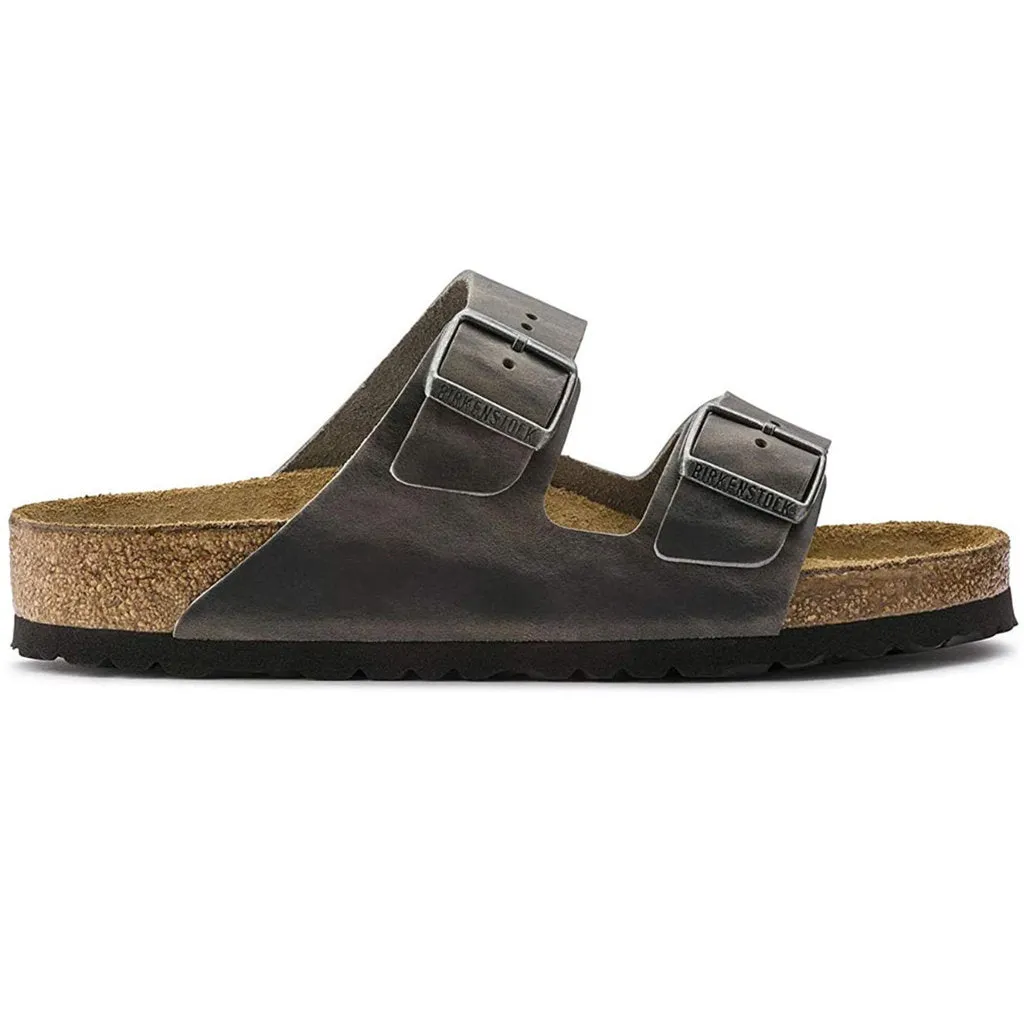 Birkenstock Arizona Oiled Nubuck Leather Unisex Slide Sandals