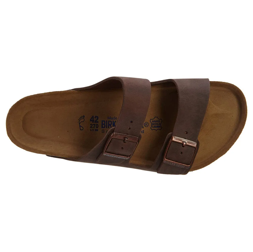 Birkenstock Arizona Oiled Nubuck Leather Unisex Slide Sandals