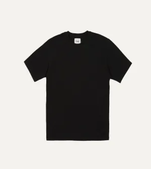 Black Cotton Crew Neck Hiking T-Shirt