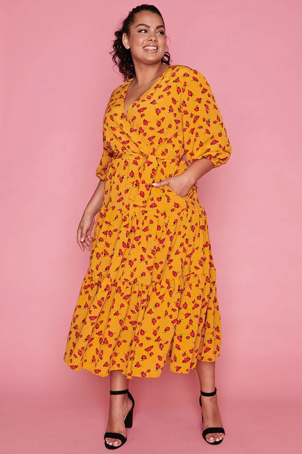 Chasing Yellow Floral Dress