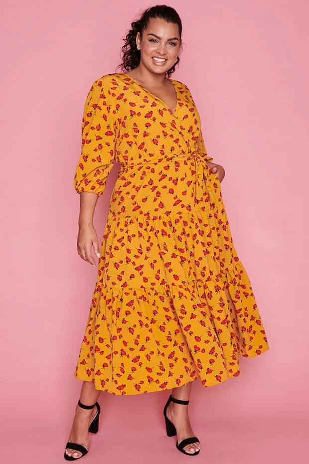 Chasing Yellow Floral Dress