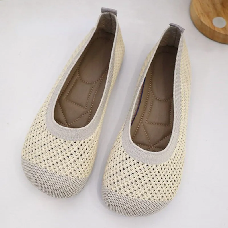 Cilool Weaving Breathable Loafers  Comfortable Walking Casual Flats Shoes WF11