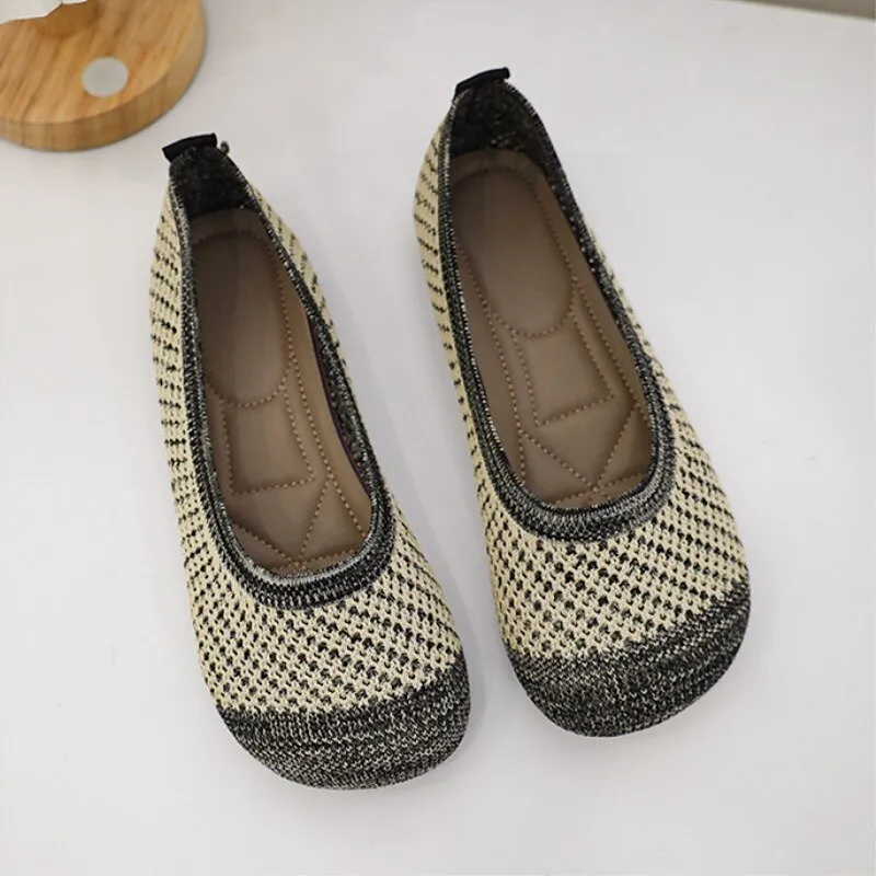 Cilool Weaving Breathable Loafers  Comfortable Walking Casual Flats Shoes WF11