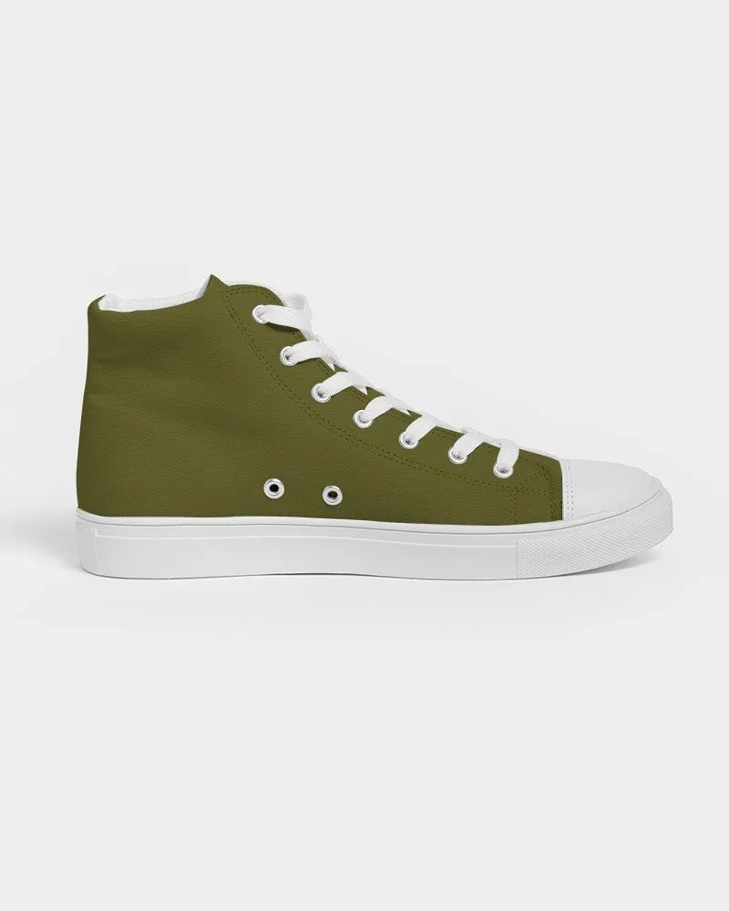 Dark Midtone Yellow High-Top Canvas Sneakers | Men's | C0M0Y80K80