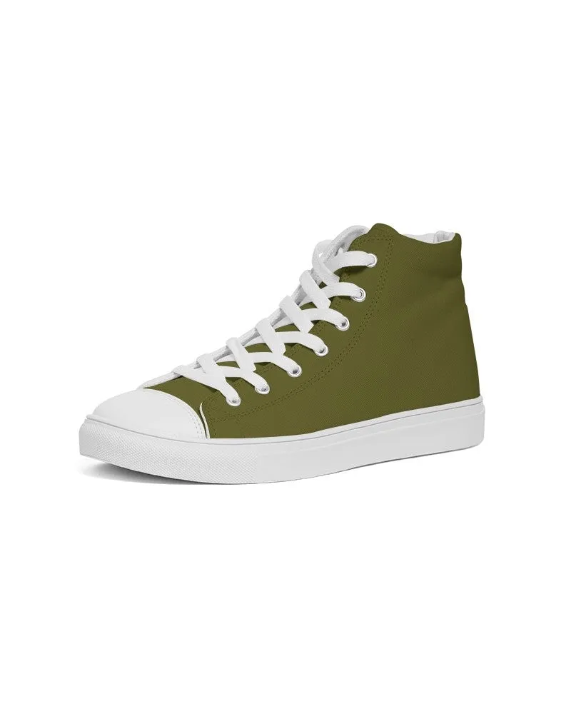 Dark Midtone Yellow High-Top Canvas Sneakers | Men's | C0M0Y80K80