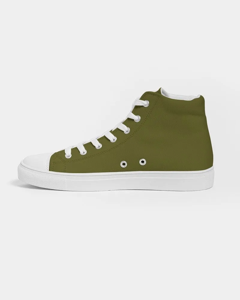 Dark Midtone Yellow High-Top Canvas Sneakers | Men's | C0M0Y80K80