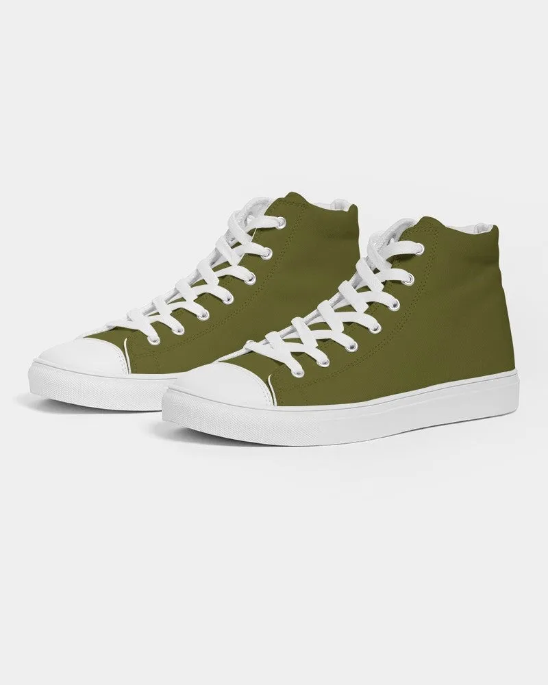 Dark Midtone Yellow High-Top Canvas Sneakers | Men's | C0M0Y80K80