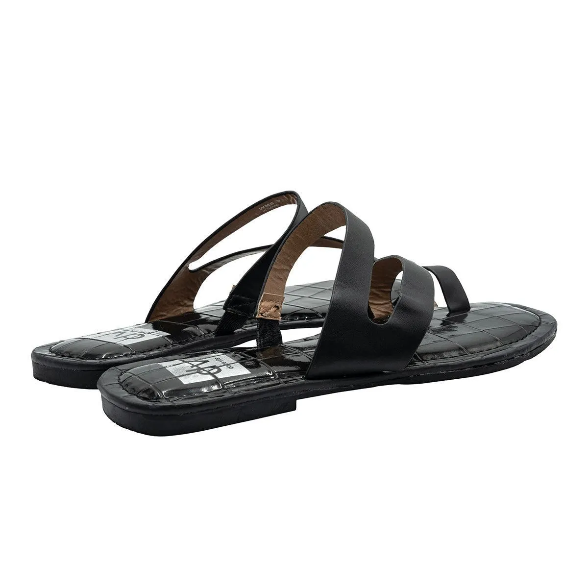 Dolce Vita Jovani Flat Sandals Leather Black Colour For Women