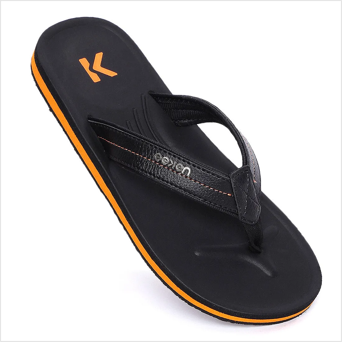 Eeken EFBGO2409 Black Lightweight Washable Dailywear Durable Flip Flops For Men