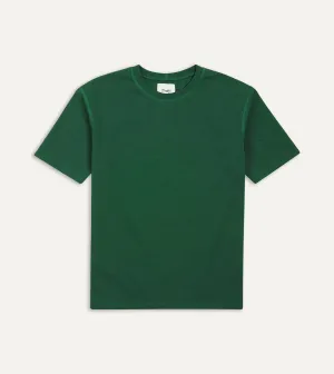 Forest Green Cotton Crew Neck Hiking T-Shirt