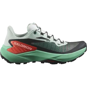 GENESIS Women Trail Running Shoes Bay/Electric Green/Cherry Tomato