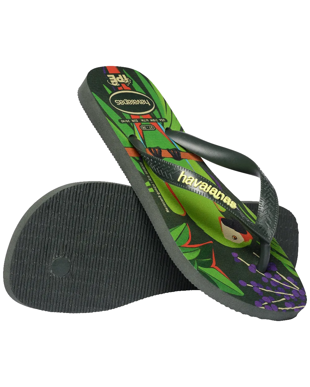 Ipe Flip Flops in Green & Green