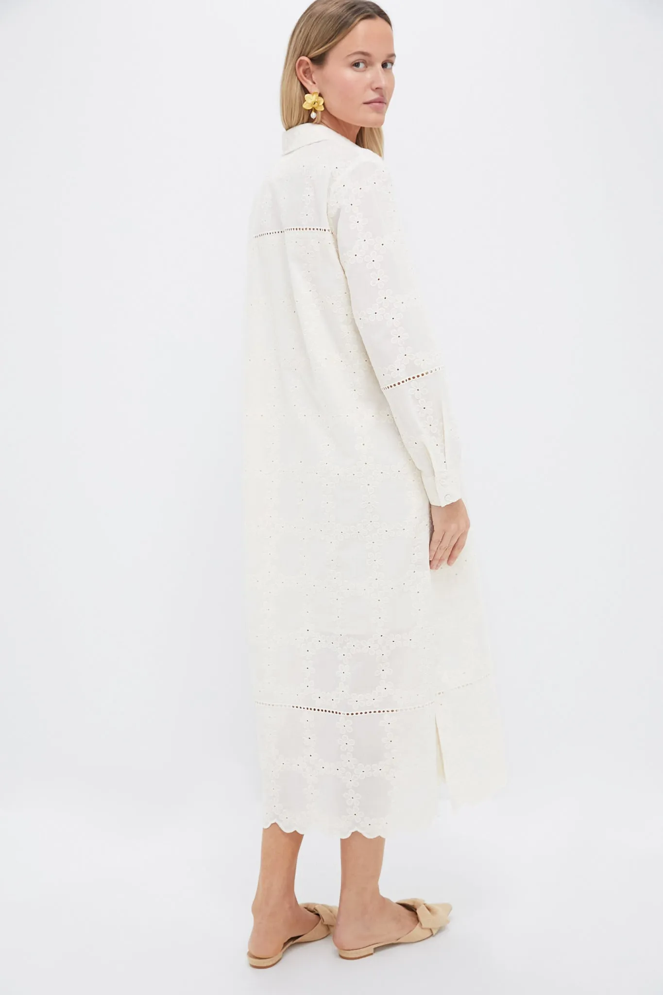 Ivory Eyelet Griffin Dress