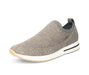 Me Too Lyric Slip On Sneakers Cement Slip On Flannel Heather Sustainable Mesh