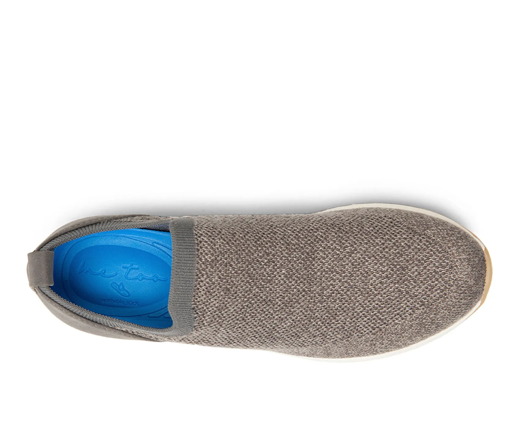 Me Too Lyric Slip On Sneakers Cement Slip On Flannel Heather Sustainable Mesh