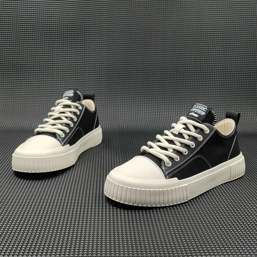 Men Fashion Breathable Denim Canvas Flat Casual Sneakers