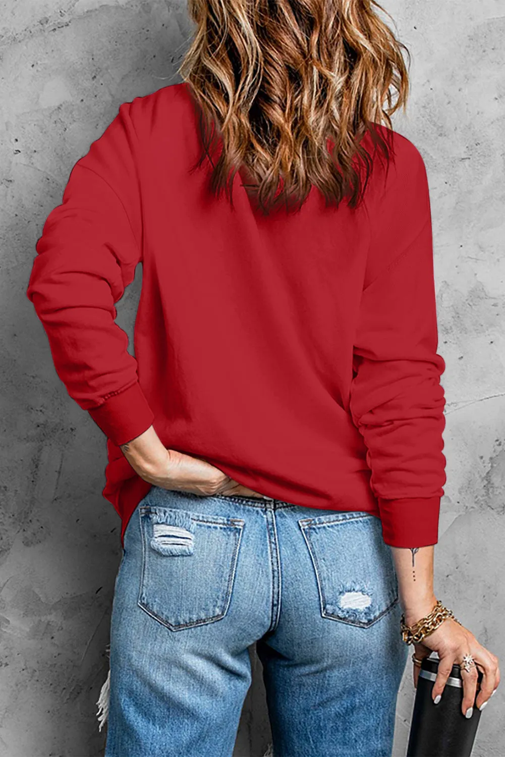 Merry And Bright Sweatshirts Casual Xmas Long Sleeve Tops