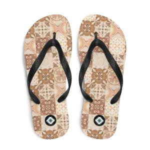 Moroccan Desert Tile Flip Flops