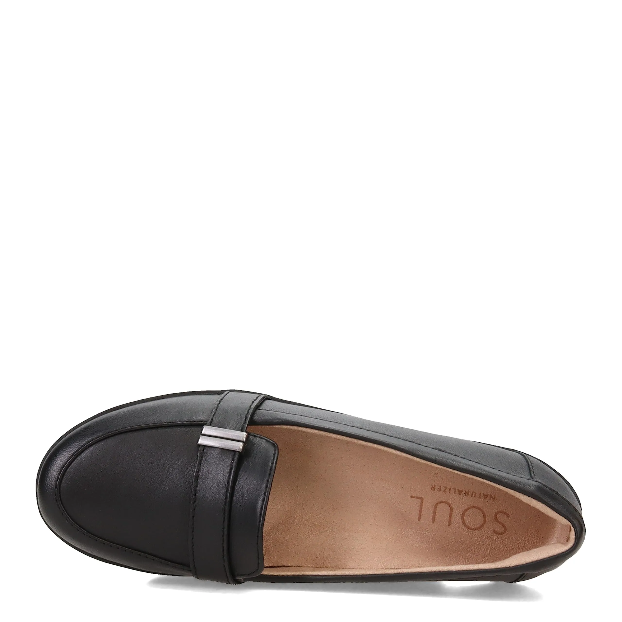 Naturalizer Women Kentley Flat, Black Leather, 8 Wide