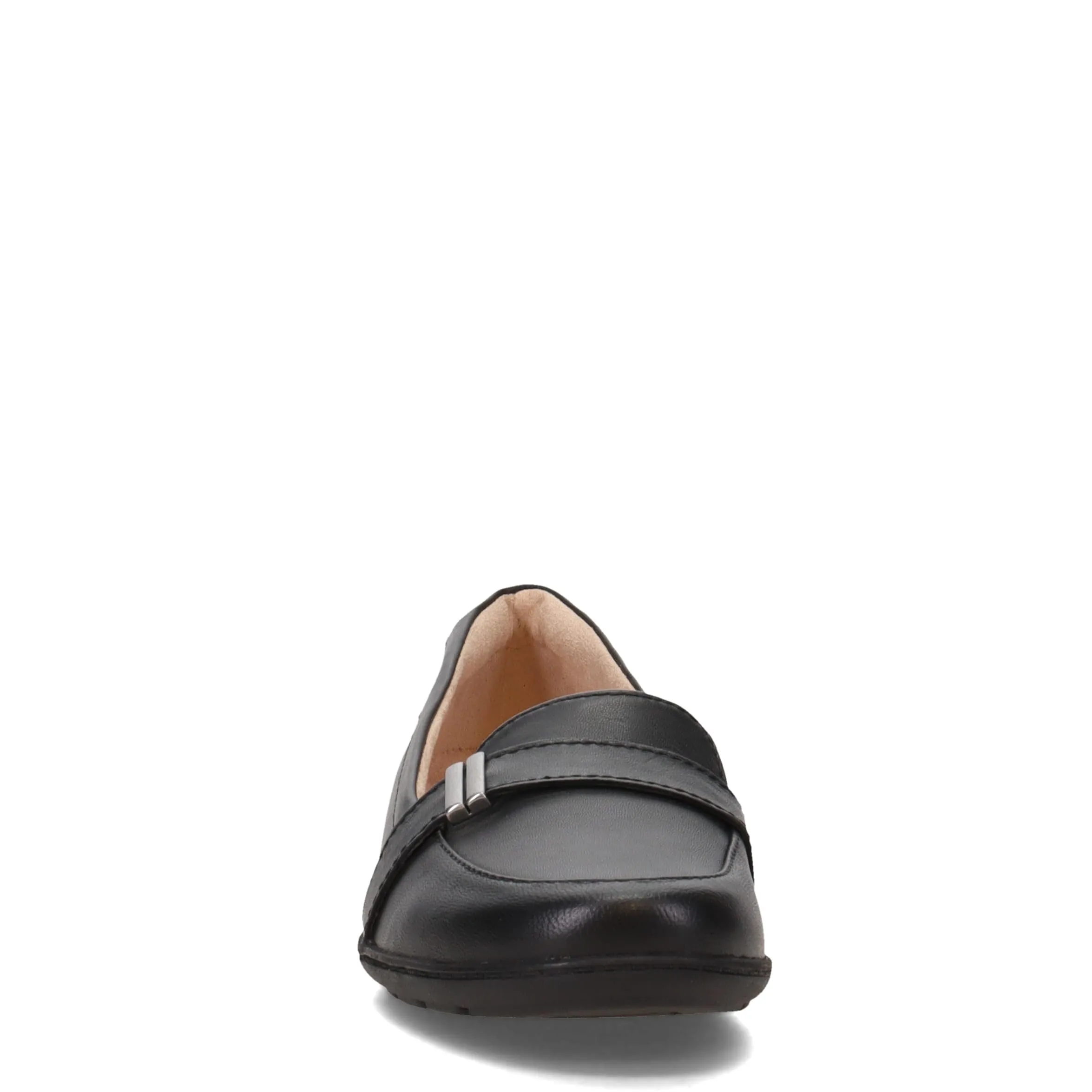 Naturalizer Women Kentley Flat, Black Leather, 8 Wide