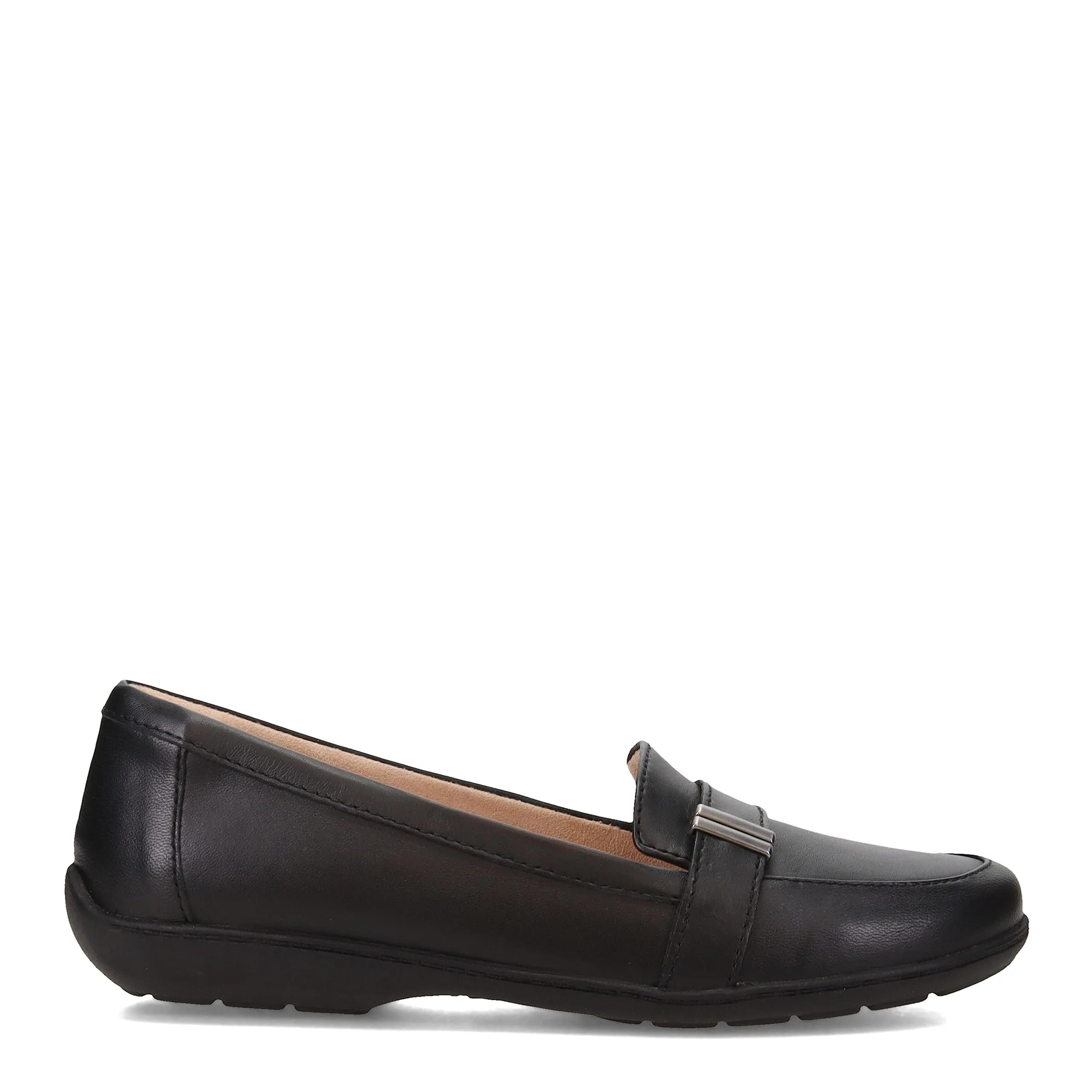 Naturalizer Women Kentley Flat, Black Leather, 8 Wide