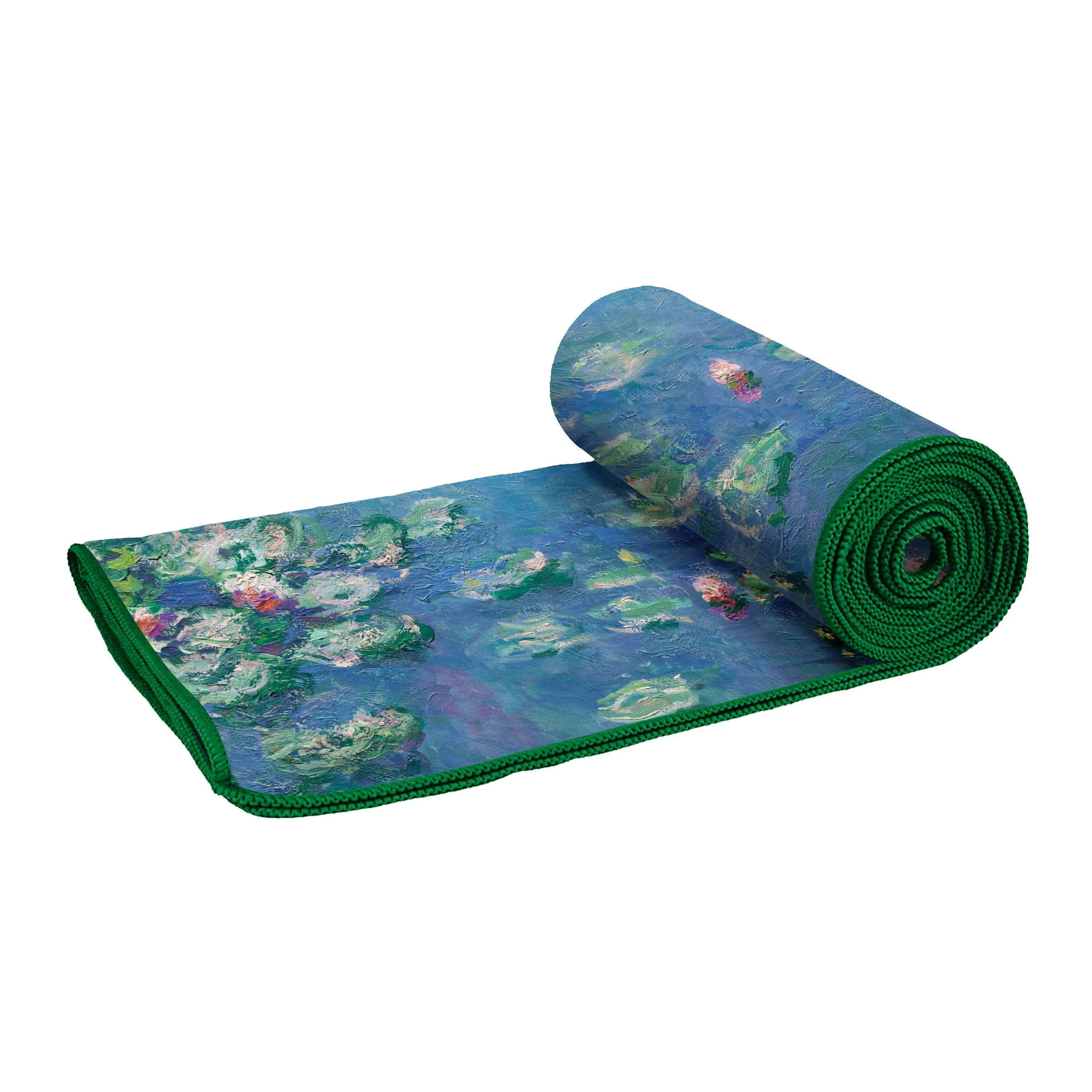 Oversized Beach Towel 40x63" - Microfiber, Quick-Dry, Monet Water Lilies