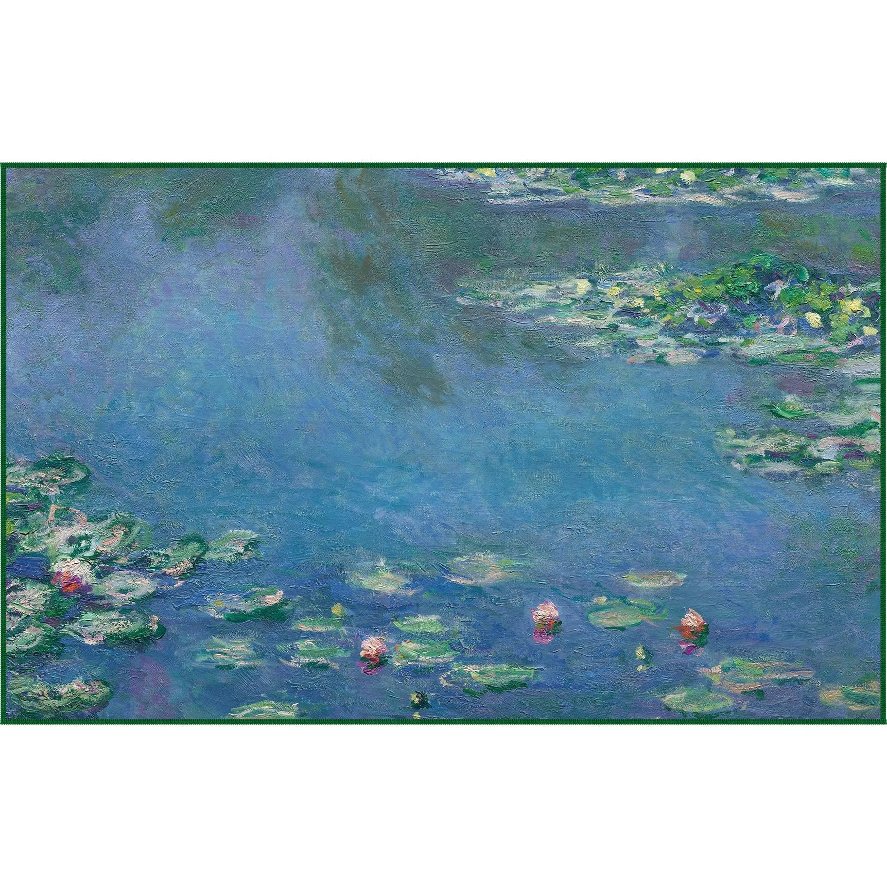 Oversized Beach Towel 40x63" - Microfiber, Quick-Dry, Monet Water Lilies