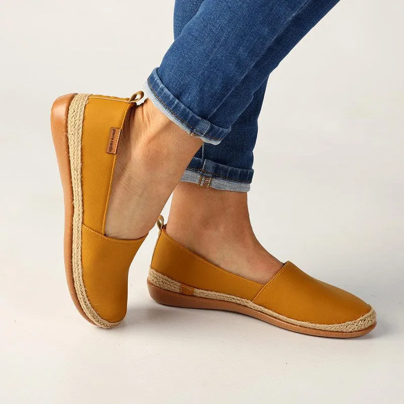 Pierre Cardin St Tropez Flats - Mustard