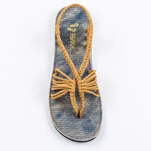 Plaka Yellow Seashell Flat Sandal