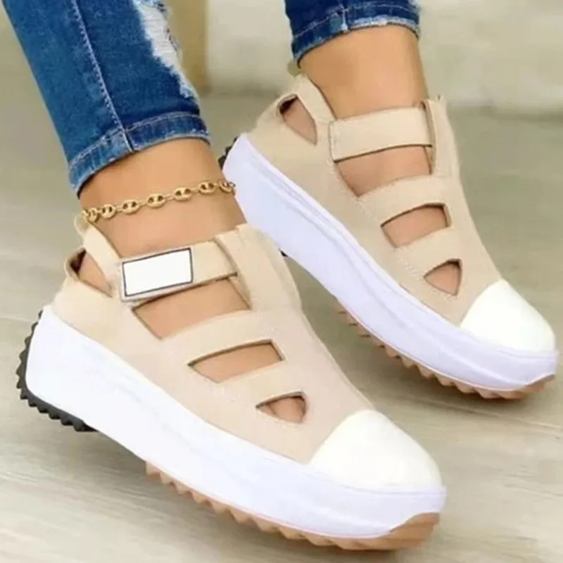 Purpdrank - Women Sandals Casual Summer Shoes For Women Elegant Heeled Zapatos Mujer Flat Heels Sandals Summer Footwear Platform Sandals