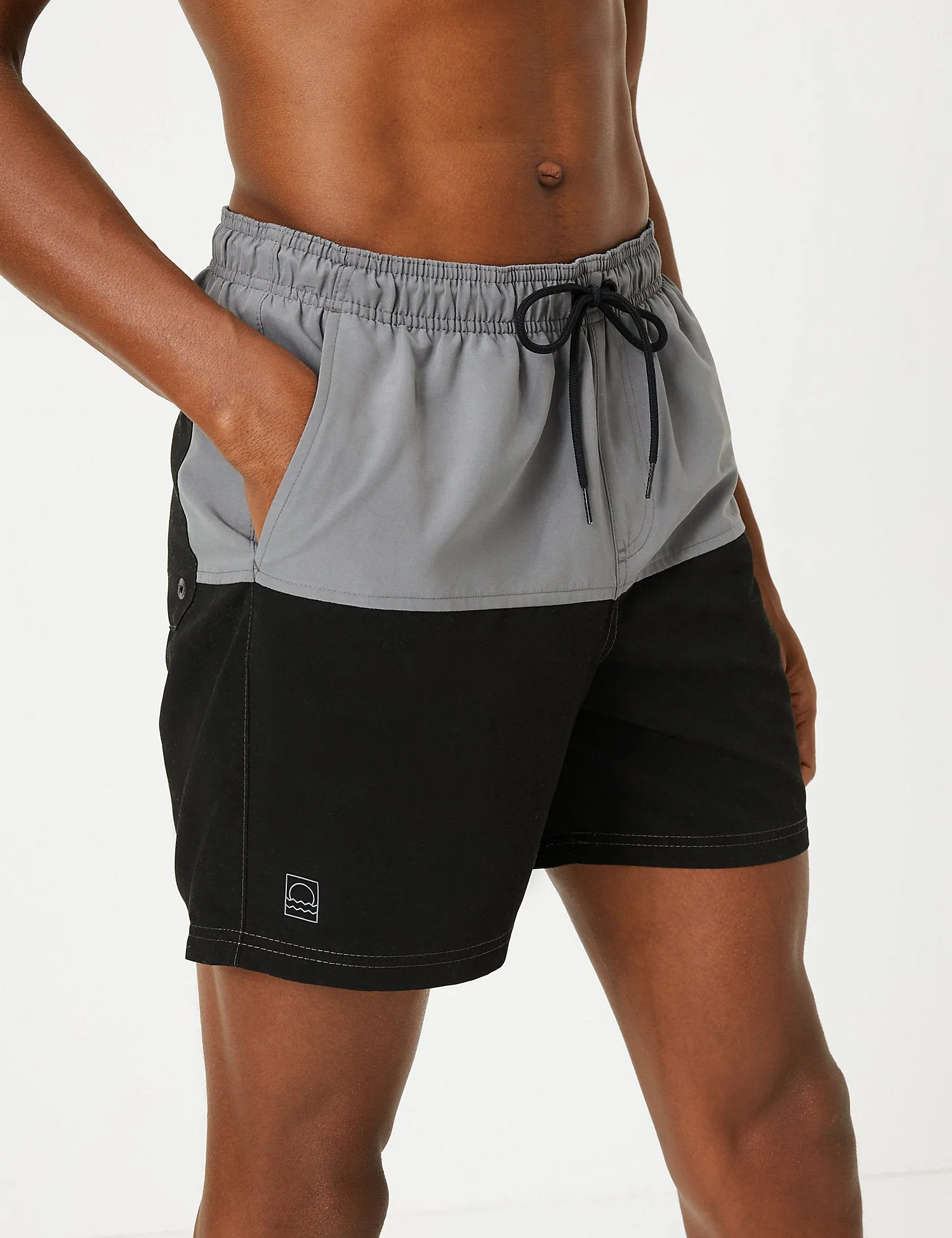 Quick Dry Colour Block Swim Shorts