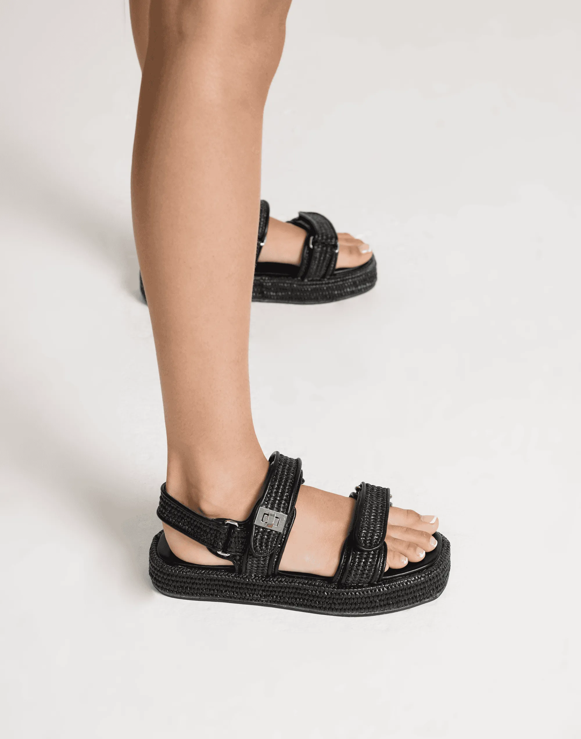 Revive Sandals (Black Raffia) - By Therapy