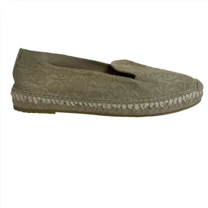 Salvatore Ferragamo £365 Embossed Tan Suede Espadrilles 38