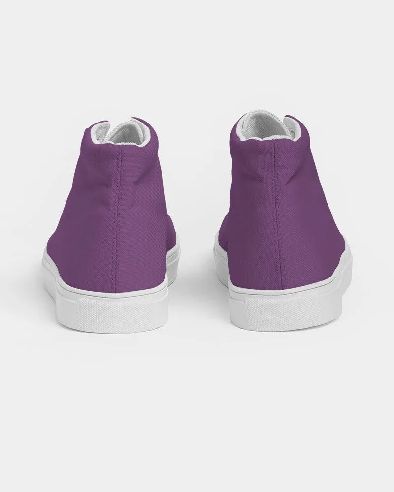 Shaded Midtone Purple High-Top Canvas Sneakers | Women's | C40M80Y0K30