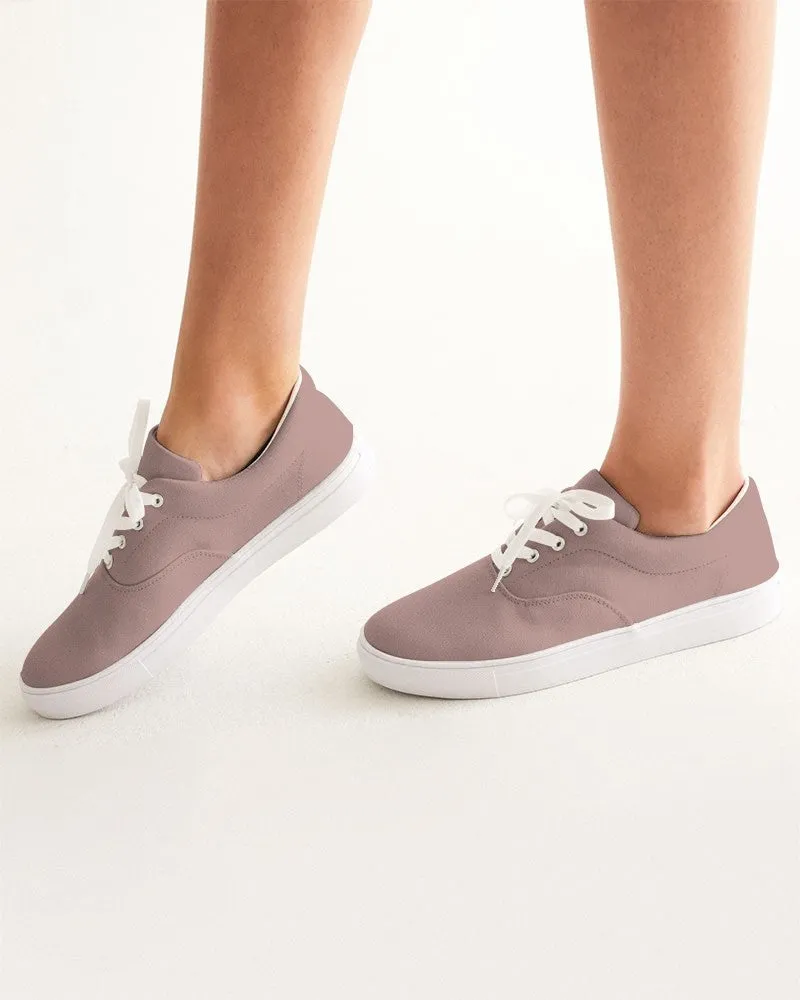 Shaded Pale Pastel Red Brown Canvas Sneakers | Women's | C0M30Y22K30