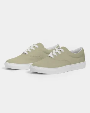 Shaded Pale Pastel Yellow Gray Canvas Sneakers | Women's | C0M0Y30K30