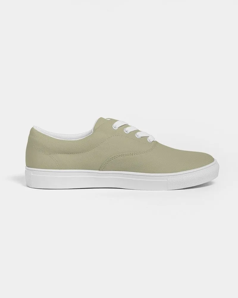 Shaded Pale Pastel Yellow Gray Canvas Sneakers | Women's | C0M0Y30K30