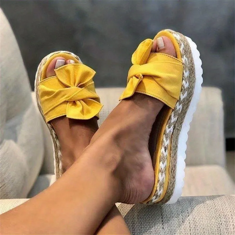 Soleil™ Bow Platform Espadrilles Slippers