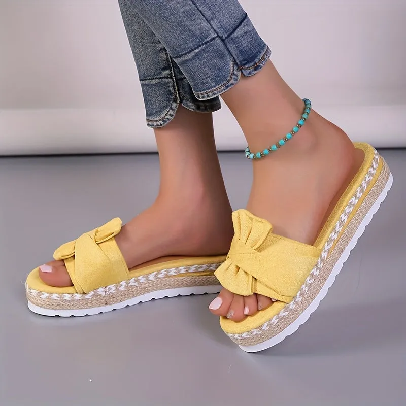 Soleil™ Bow Platform Espadrilles Slippers