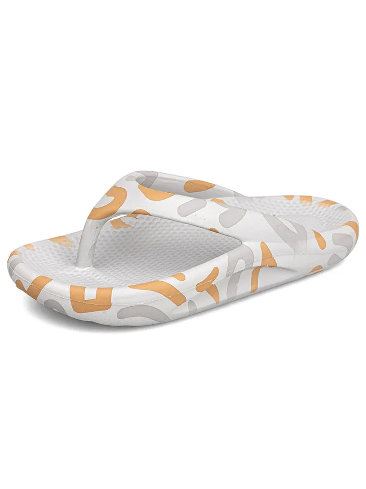 Thick-Soled Print Flip-Flops Waterproof Clip-On Slipper&Sandals