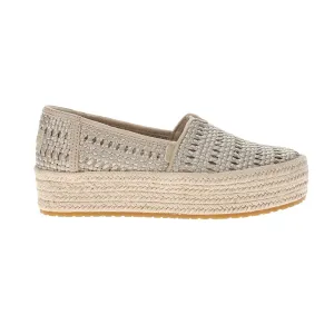 Valencia Metallic Woven Platform Espadrille Flats