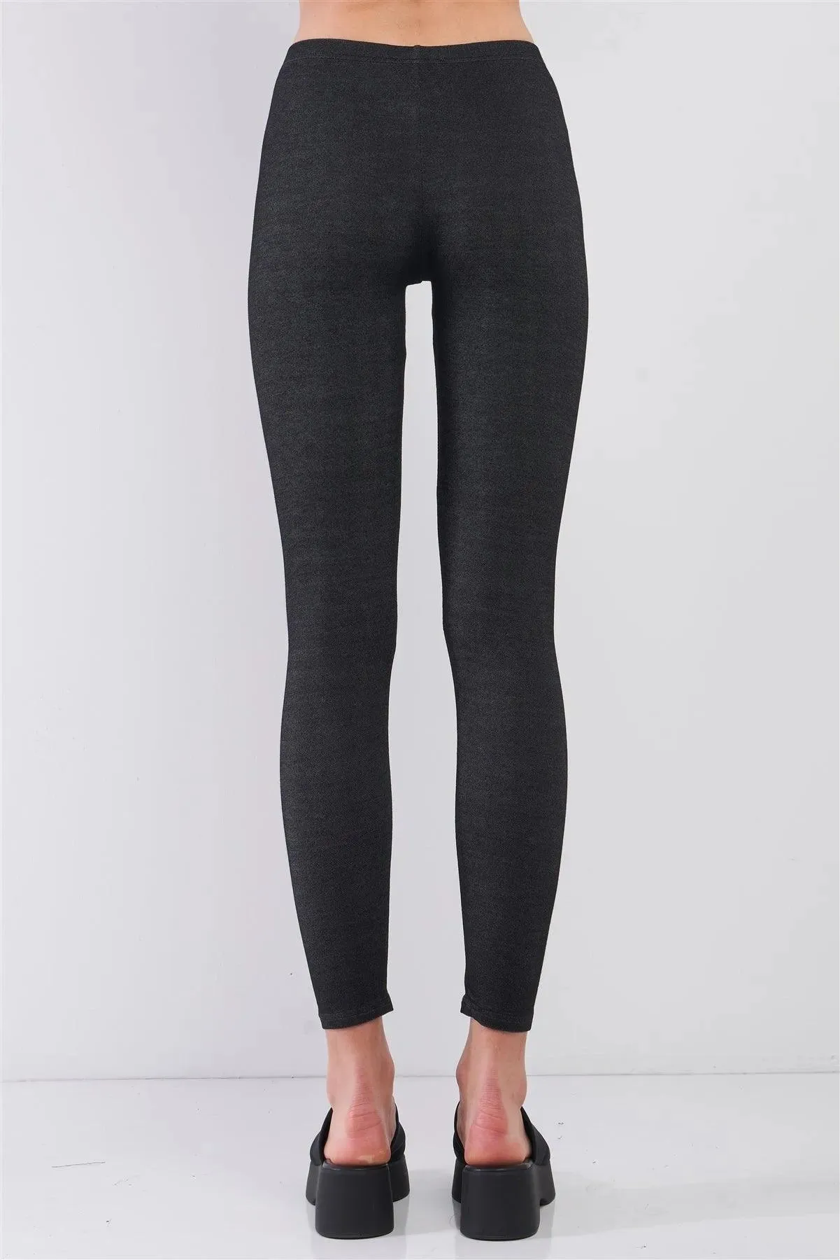 Washed Black Skinny Fit Yoga Workout Leggings