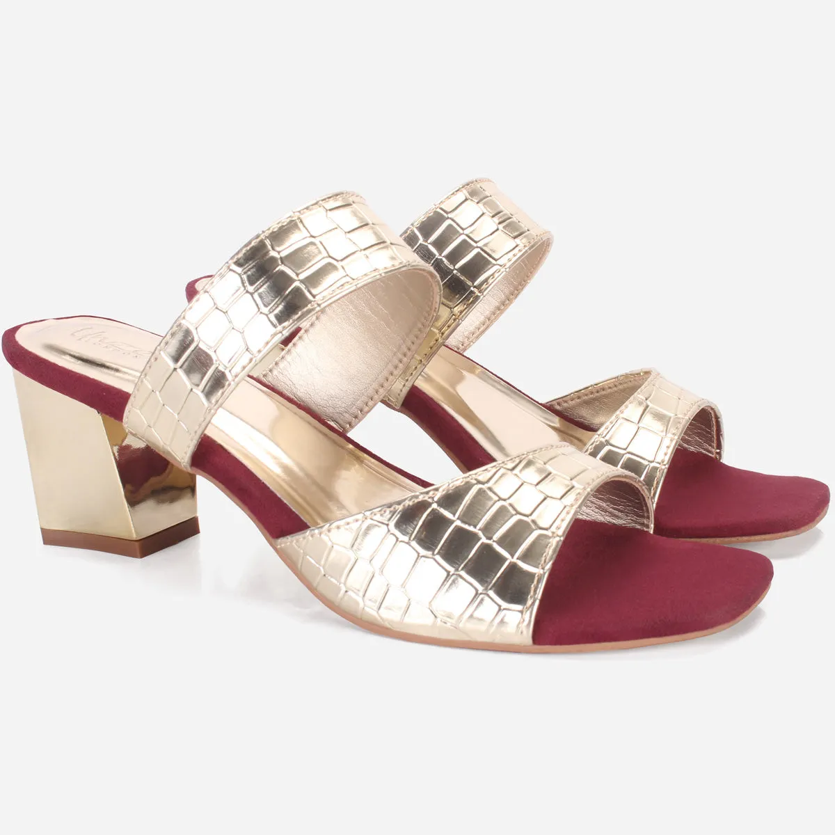 Women "ROWAN" Fancy Block Heel Sandals