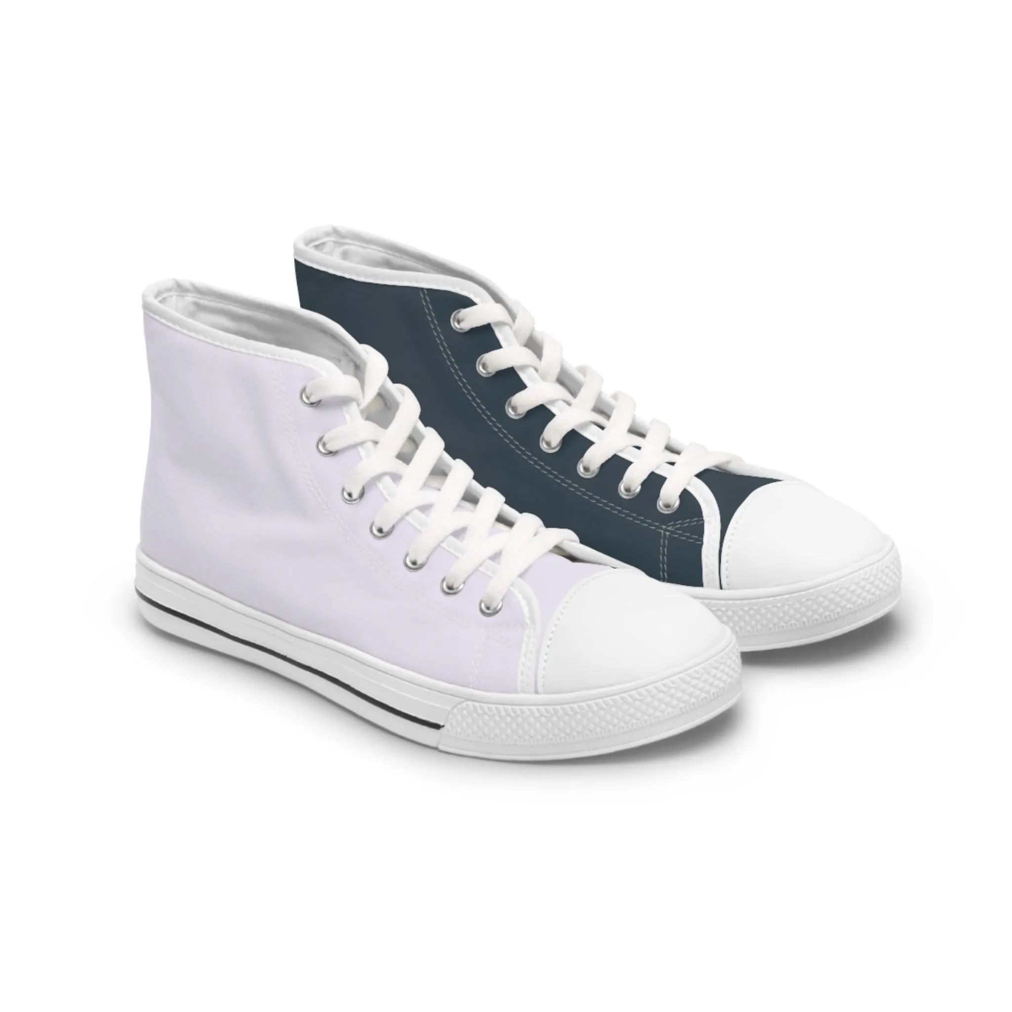 Women's Lavender & Charcoal Mismatched High Top Sneakers