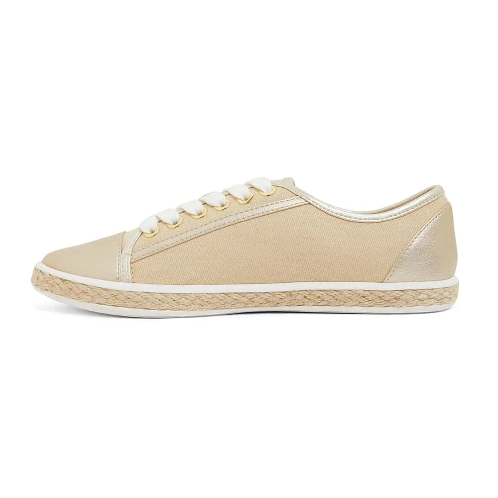 Yale Sneaker in Gold Canvas And Smooth